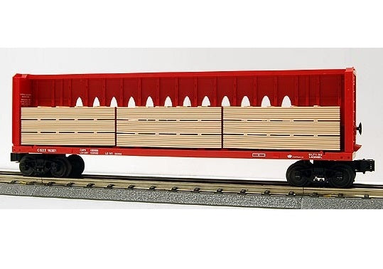 Lionel 6-16381 CSXT Center I-Beam Flatcar with Wood Load