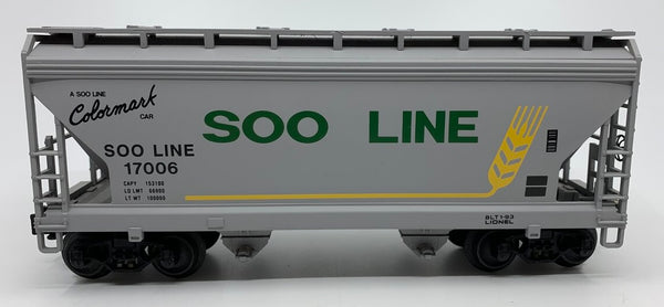 Lionel 6-17006 Soo Line 2-Bay Hopper Standard 'O'