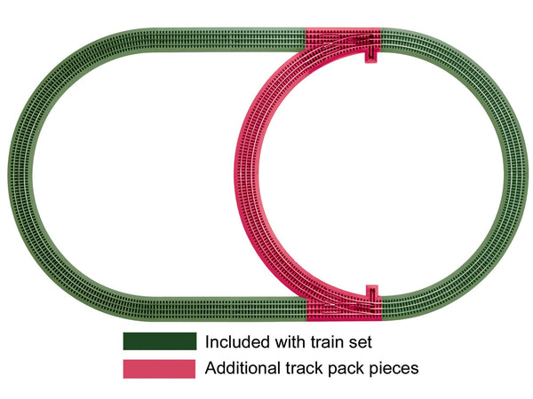 LIONEL 6-12028 FASTRACK INNER PASSING LOOP ADD-ON TRACK PACK